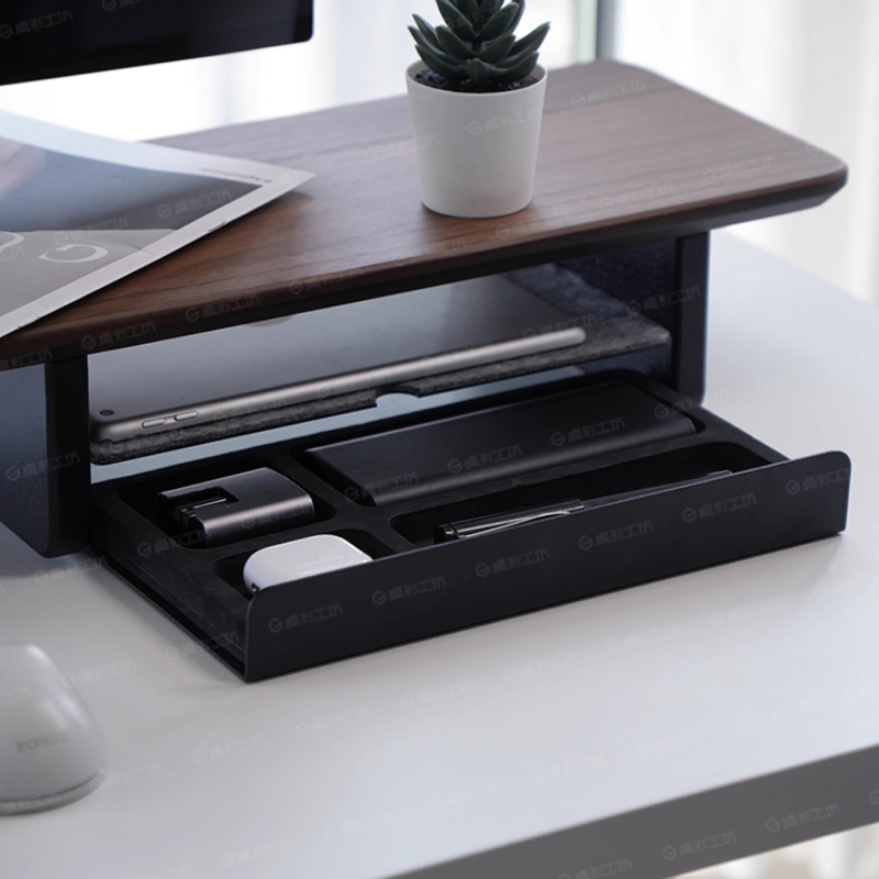 Desk Setup Computer - Soporte para Monitor, cajones de almacenamiento
