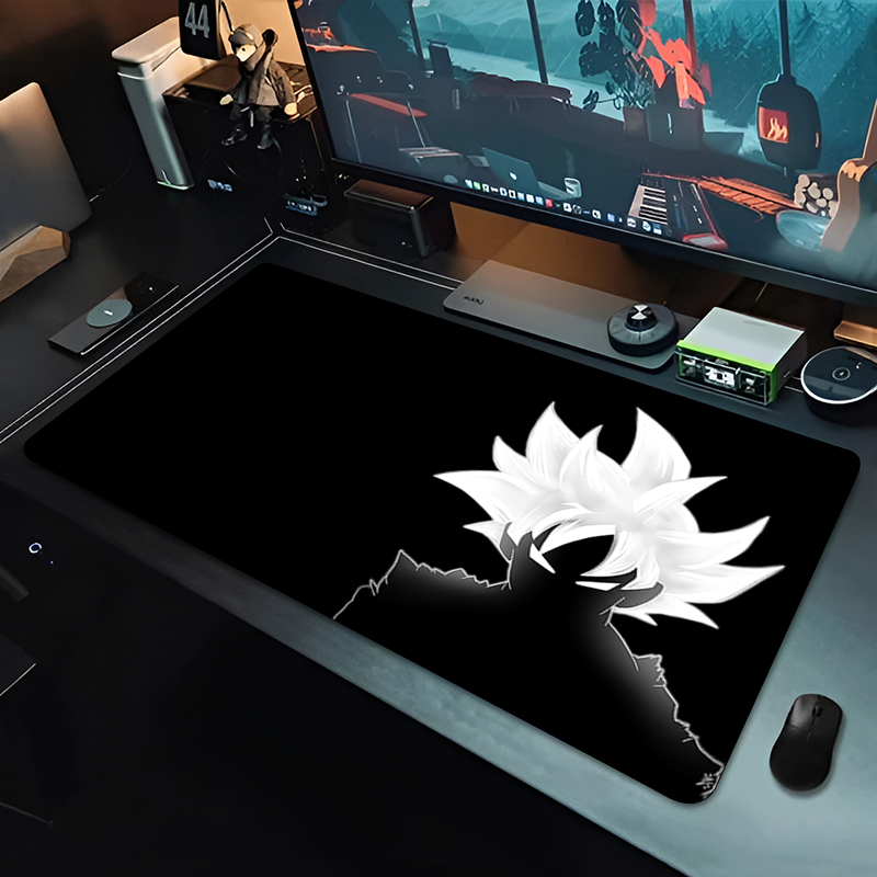 Desk Setup Computer - Alfombrilla de Ratón DBZ Black Anime