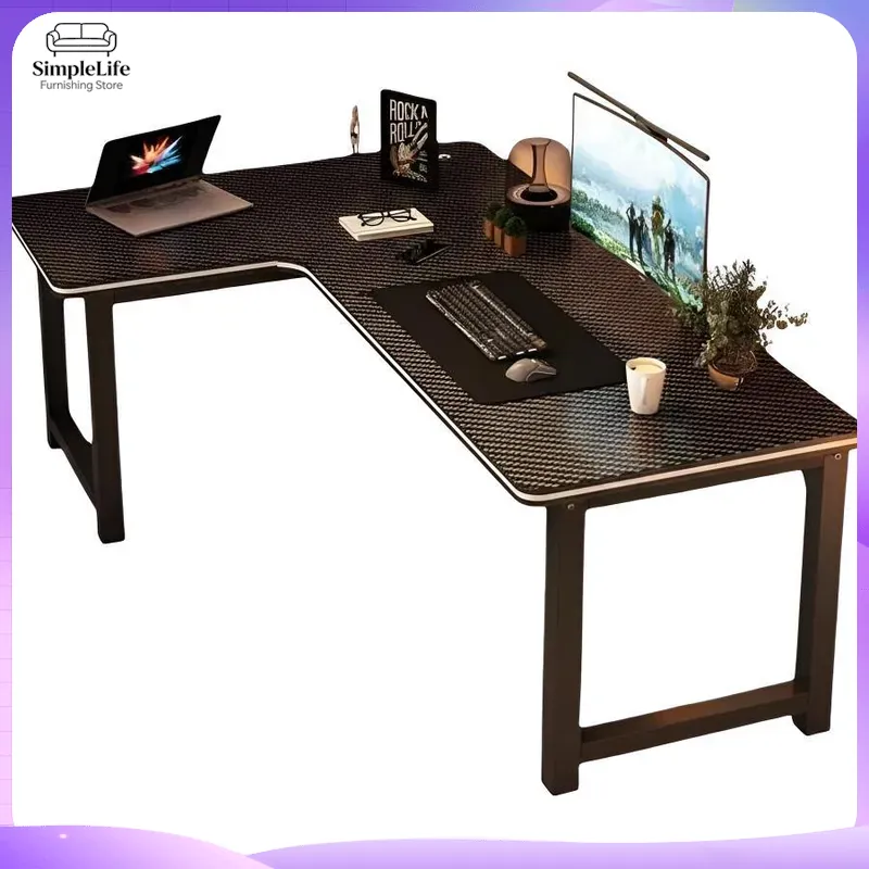 Desk Setup Dual Monitor - Escritorio de Esquina para Juegos, Escritorio