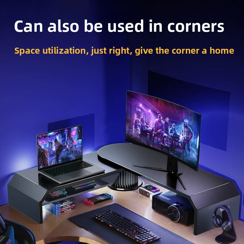 Desk Setup Dual Monitor - Soporte de Monitor Doble para Juegos,