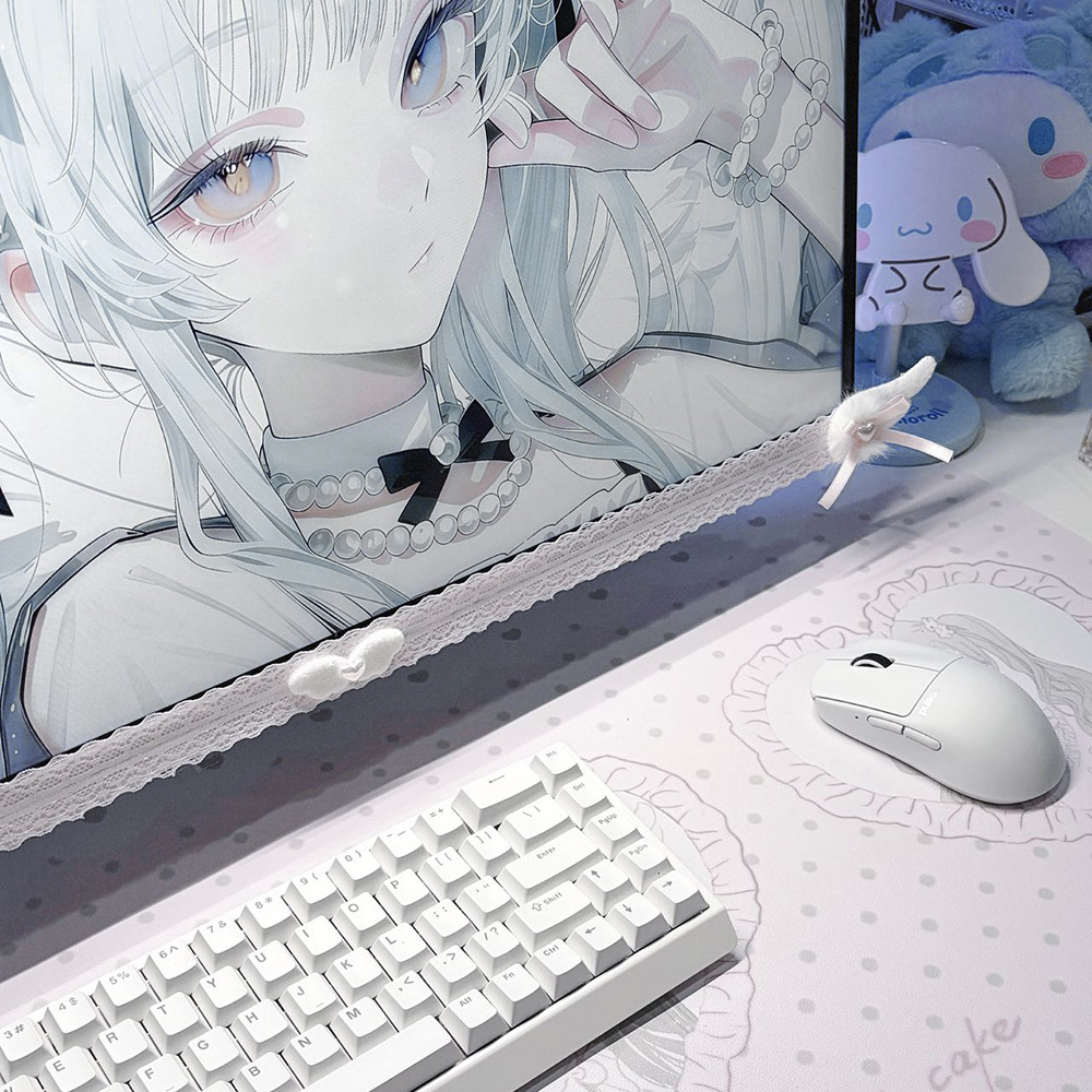 Nuevo Adorno de Encaje Blanco  - Desk Setup Computer reseña y precio