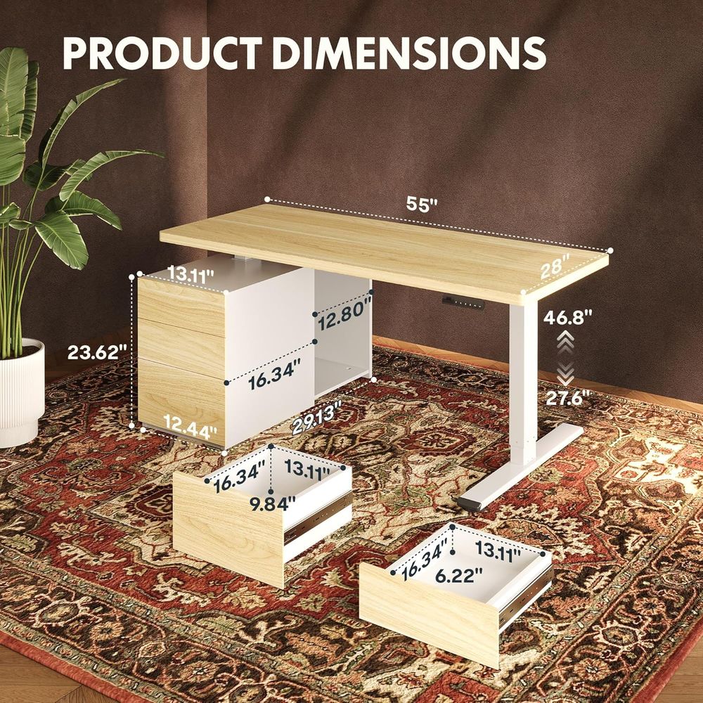 Escritorio Elevable Grande de  - Desk Setup Dual Monitor reseña y precio