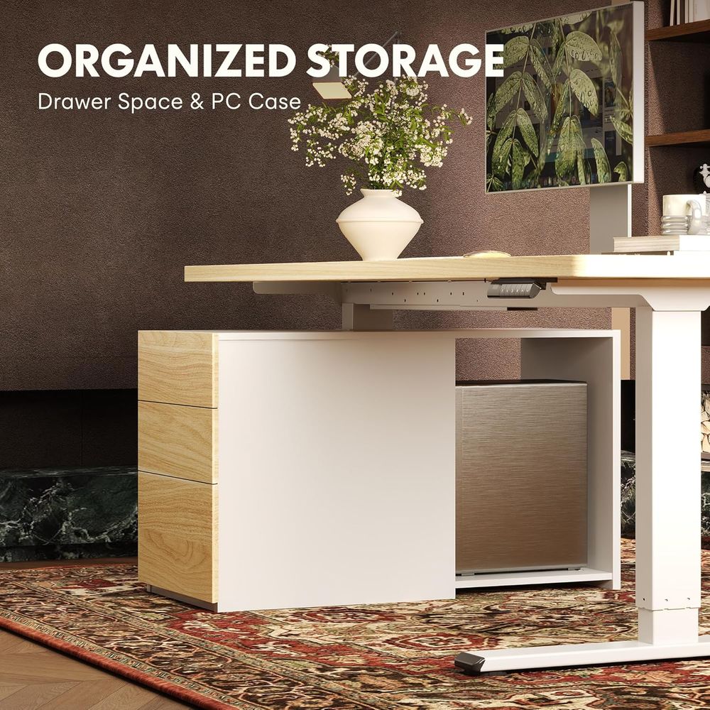 Escritorio Elevable Grande de  - Desk Setup Dual Monitor reseña y precio