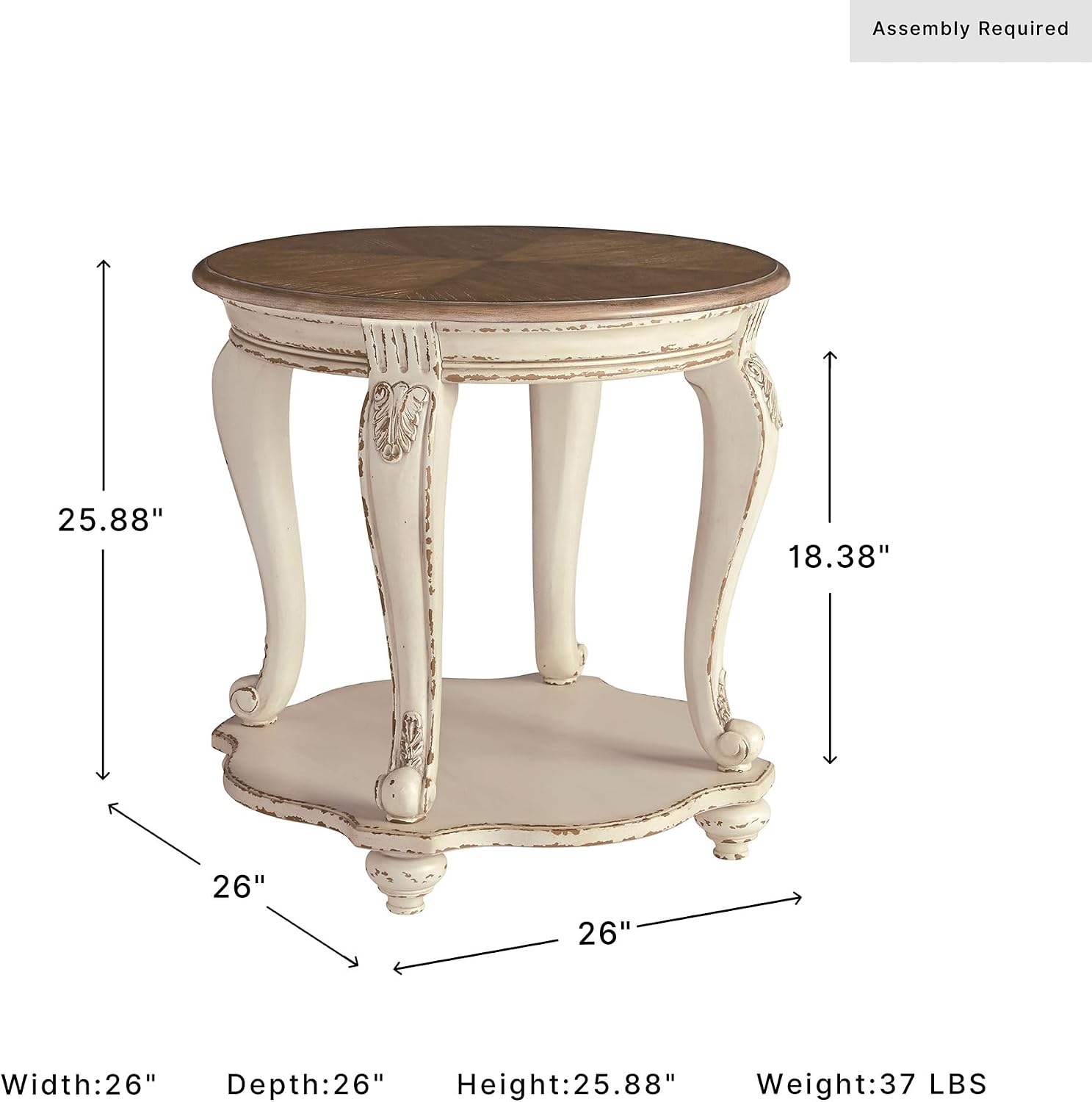 Mesa Auxiliar Redonda Estilo R - Desk Setup White reseña y precio