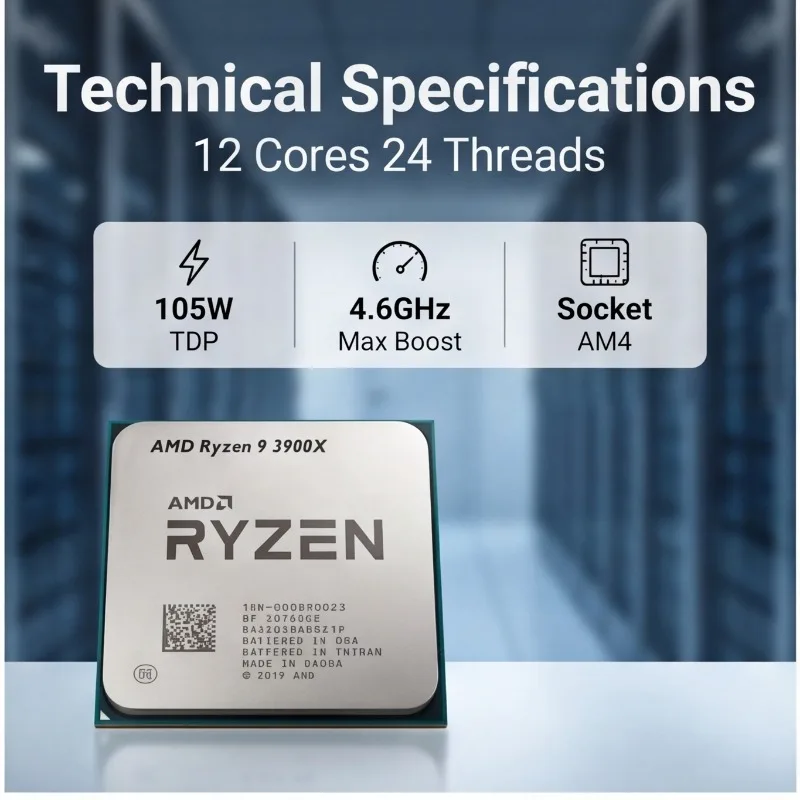 Procesador AMD Ryzen 9 3900X,  - Amd Cpu Ryzen 9 reseña y precio