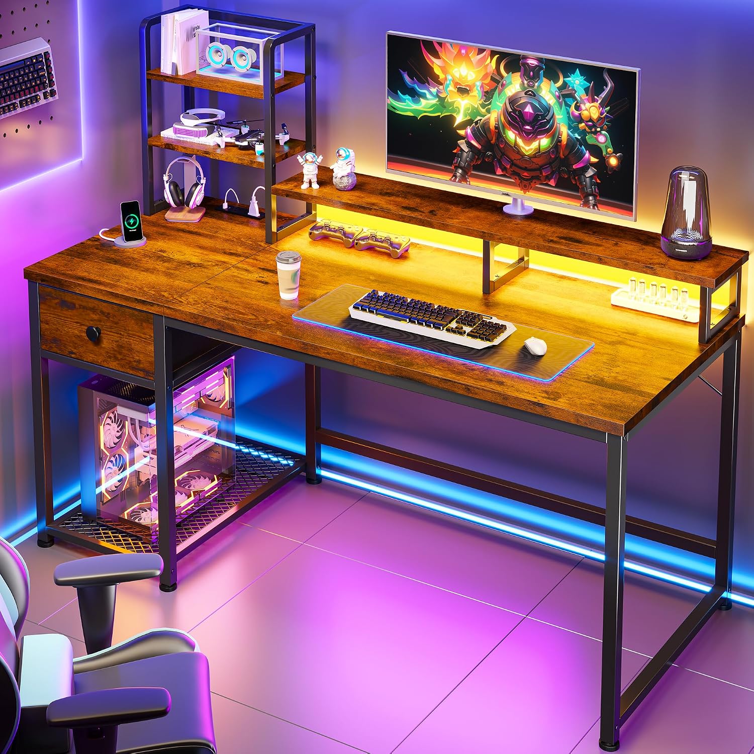 Escritorio Pequeño para Comput - Desk Setup In Small Bedroom reseña y precio