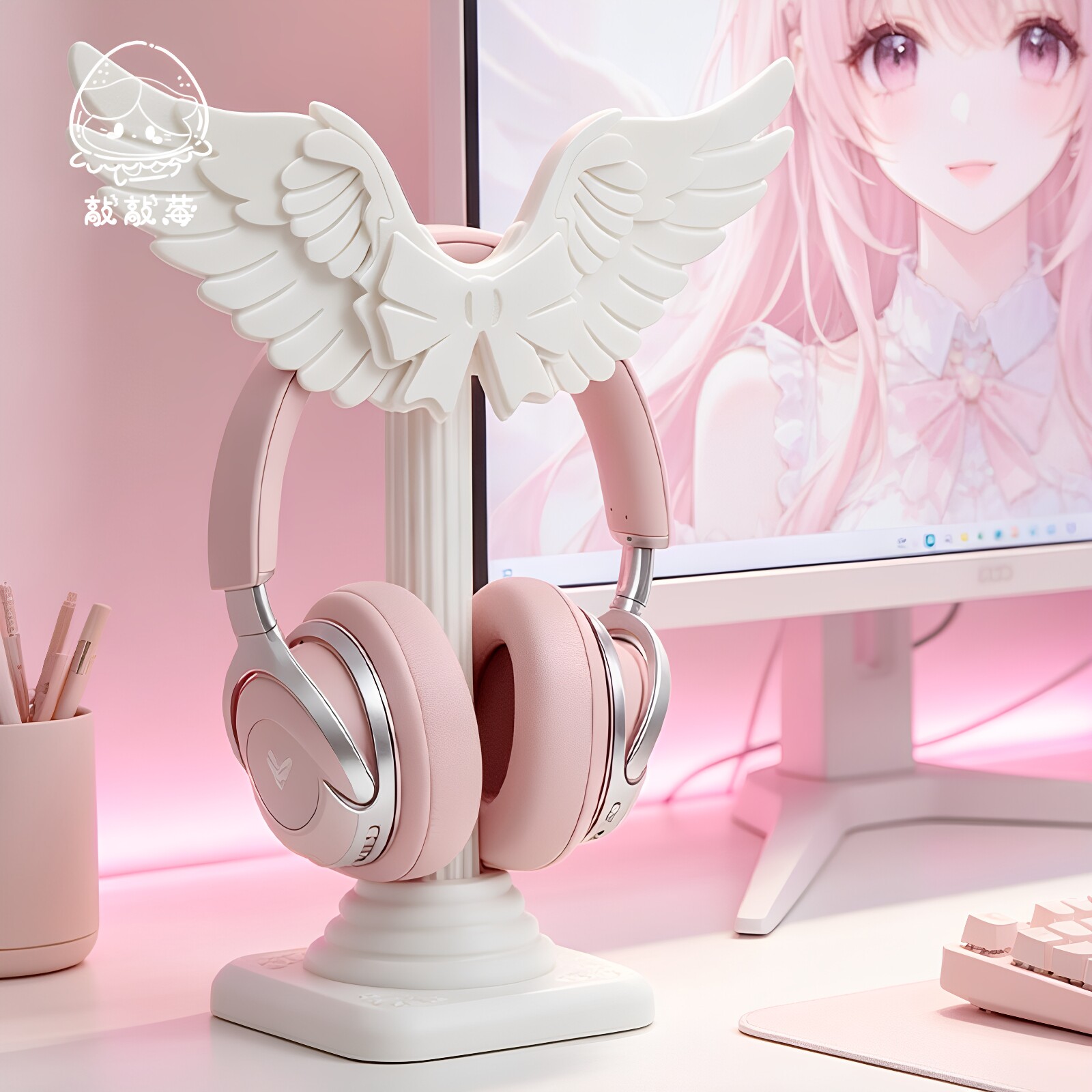 Soporte para auriculares con d - Desk Setup White reseña y precio
