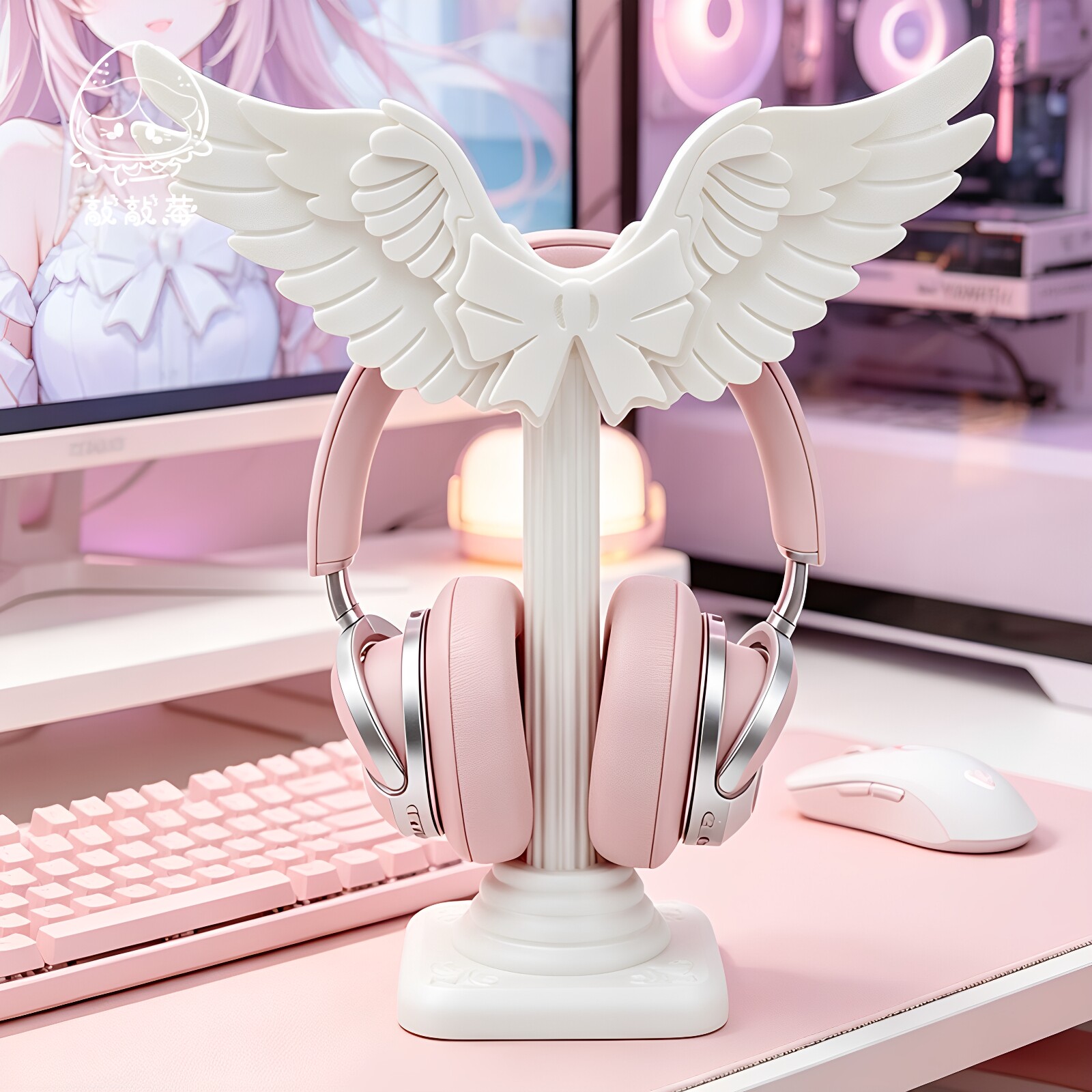 Soporte para auriculares con d - Desk Setup White reseña y precio