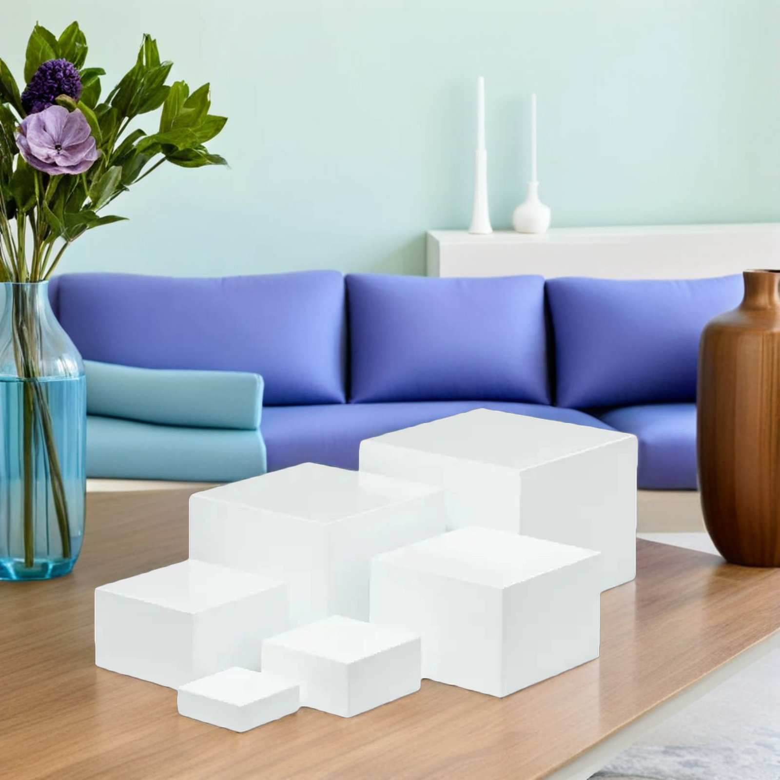 6 Soportes de exhibición de pl - Desk Setup White reseña y precio