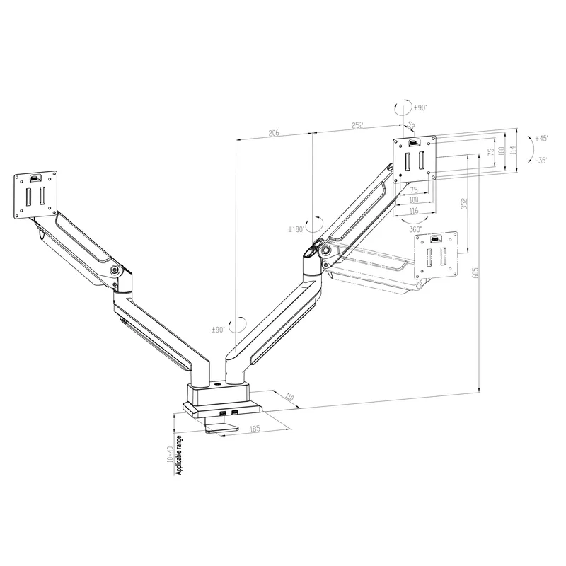 Soporte de Monitor de Doble Br - Desk Setup Dual Monitor reseña y precio